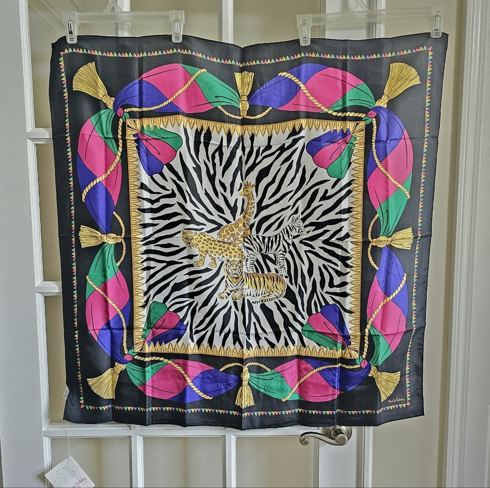 Diane von Furstenberg Couture 100% Silk Scarf Morocco Avon NWT 1995